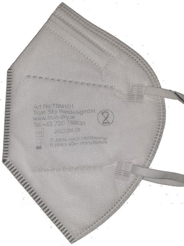 Atemschutzmaske FFP2 (NR) CE Zertifikat, ohne Ventil, ear loops, 50erPack