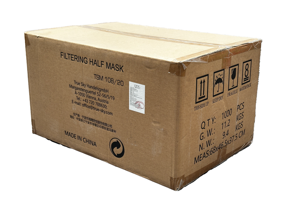 TSM108/20 - FFP3 NR Filternde Halbmaske ohne Ventil mit CE 0370 Zertifikat