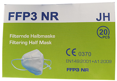 TSM108/20 - FFP3 NR Filternde Halbmaske ohne Ventil mit CE 0370 Zertifikat, Karton 1000stk