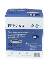 [TSM106/50] TSM106/50 Atemschutzmaske FFP2 (NR) CE Zertifikat, ohne Ventil, ear loops , mit Nasenschoner 50erPack